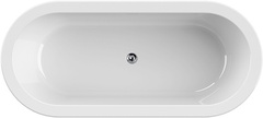 Ванна 1800x800xh600мм, отдельностоящая, с панелью, пробка слива цв.хром в комплекте, (акрил цв.белый, панель цв.черный матовый), Slim Central ZZ