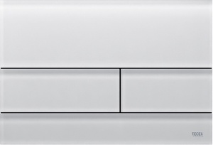 Панель смыва с двумя клавишами, для застенного модуля д/унитаза, (стекло белое сатинированное), TECEsquare II ZZ