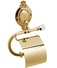 Держатель для туалетной бумаги, с крышкой 32х7хh30см, (цв. золото), Oval cristallo ZZ
