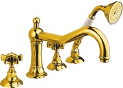 Смеситель для ванны, встраиваемый на 4 отв. (цв.гальван.золото, ручки Dames Anglaises), Nicolazzi ZZ товар