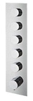 Смеситель-термостат для душа встраиваемый в стену, на 5 "Потребителей", (круглые ручки), (цв. хром), 3M  ZZ