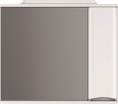 Зеркало-шкаф, 80 см, с подсветкой, правое, для мебели Like, цв.белый XX