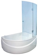 Душевая шторка на ванну Jamaica L 100*135, левая, стекло матовое, профиль хром ZZ