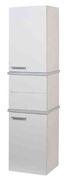 Шкаф-колонна Турин 435*1780*340 подвесная, с серебристыми панелями, цвет белый, крепеж в комплекте,  ZZ