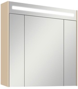 Зеркало-шкаф Блент 80, 800x870x130 мм, с подсветкой, цвет кремовый,  крепеж в комплекте ZZ