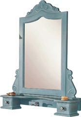 Зеркало 136хh113см, в деревянной раме, с 2 выдв. ящиками, (цв. Decorato Verde Sbiancato), Moro ZZ