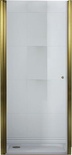 Дверь в нишу 800хh1950мм, распашная, петли слева, (стекло текстурное Punto 6мм, фурнит. цв.золото), Pordenone ZZ