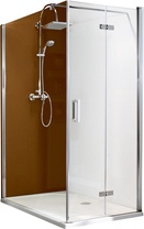 Дверь складная, 900хh2024мм, для боковой стенки, вход 785мм, крепление справа, (профиль алюм.матов, стекло 6мм прозрачное), MK 800 ZZ
