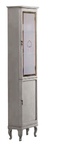 Шкаф (витрина) напольн., 40х26хh185см, 2 дверцы, петли справа, цв. Silver сусальное серебро, (фурнит. хром), Royal ZZ товар