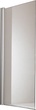 Шторка д/ванной однопанельная 730xh1500мм, (общая ширина 750-765мм), (крепл. прав/лев, проф.хром, cтек 6мм проз. Anti-Plaque), Huppe Design eleg. ZZ