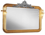 Зеркало 114хh91х15см., (цв. сусальное золото, цв отделки фриза сусальное серебро) Louvre ZZ
