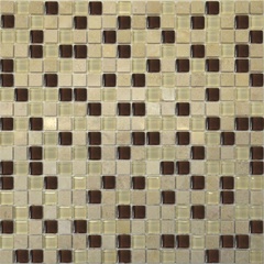 Мозаика Glass & Stone 2027 микс мрамор бежевый-коричневый-молочный (чип 15х15)|30х30