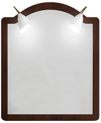 Зеркало Виктория 90, 900*1100*22 мм, без светильн. ном.98640, крепеж в комплекте, цвет орех ZZ