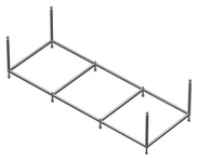 Монтажный комплект к акриловой ванне GENOVA_N /150х75/ (каркас, комплект креплений к стене,к фронтальной панели, слив-перелив хром) ZZ