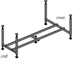 Каркас д/ванны "Мелани" с креплением XX