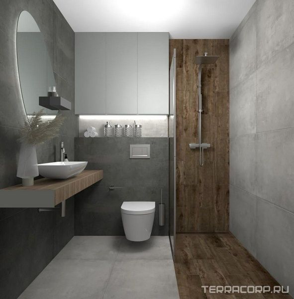 Душевая GRASARO Beton дизайн