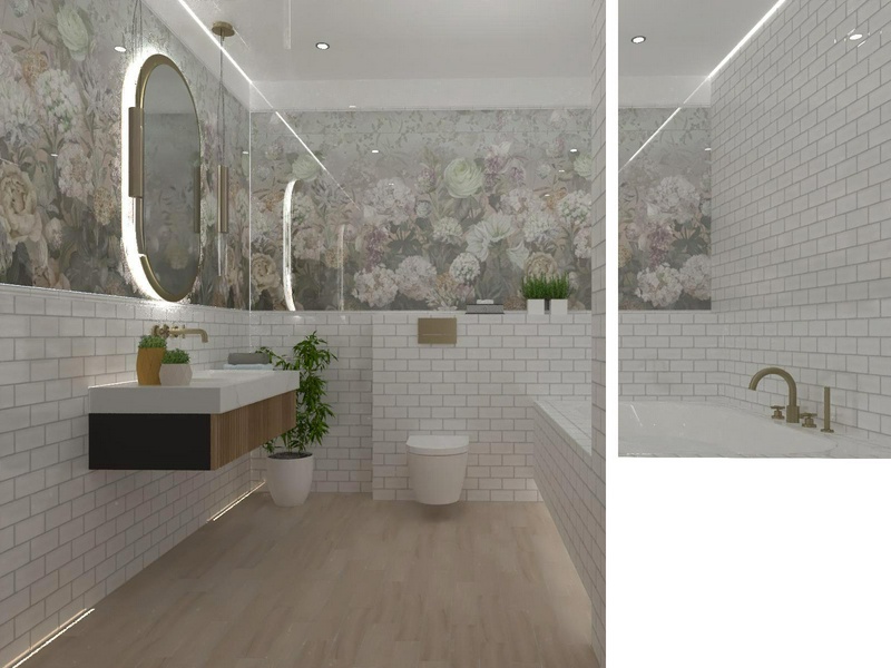 Ванная комната Kerama Marazzi Мурано дизайн