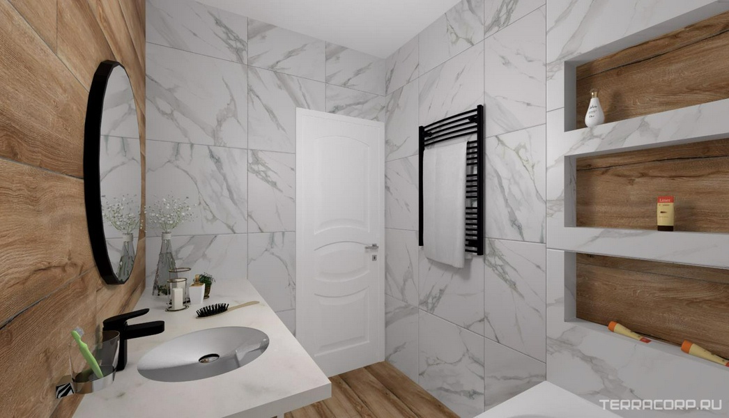 Ванная комната Kerama Marazzi Монте Тиберио дизайн