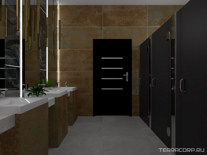 Общественный санузел PAMESA дизайн