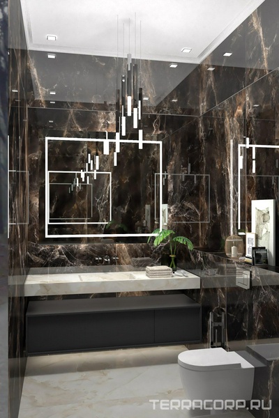 Гостевой туалет Versace MaximVS дизайн