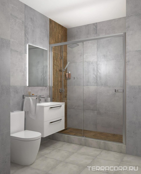 Душевая комната GRASARO Beton 3 дизайн