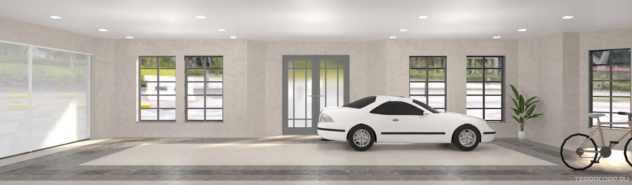 Интерьер гаража Kerama Marazzi дизайн