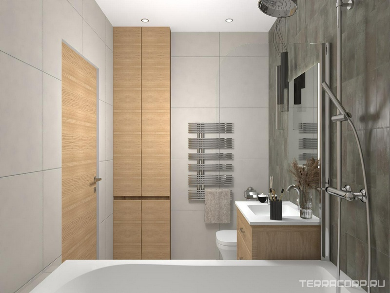Ванная комната Kerama Marazzi Про Чементо дизайн