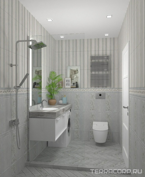 Душевая комната Kerama Marazzi Кантри Шик дизайн