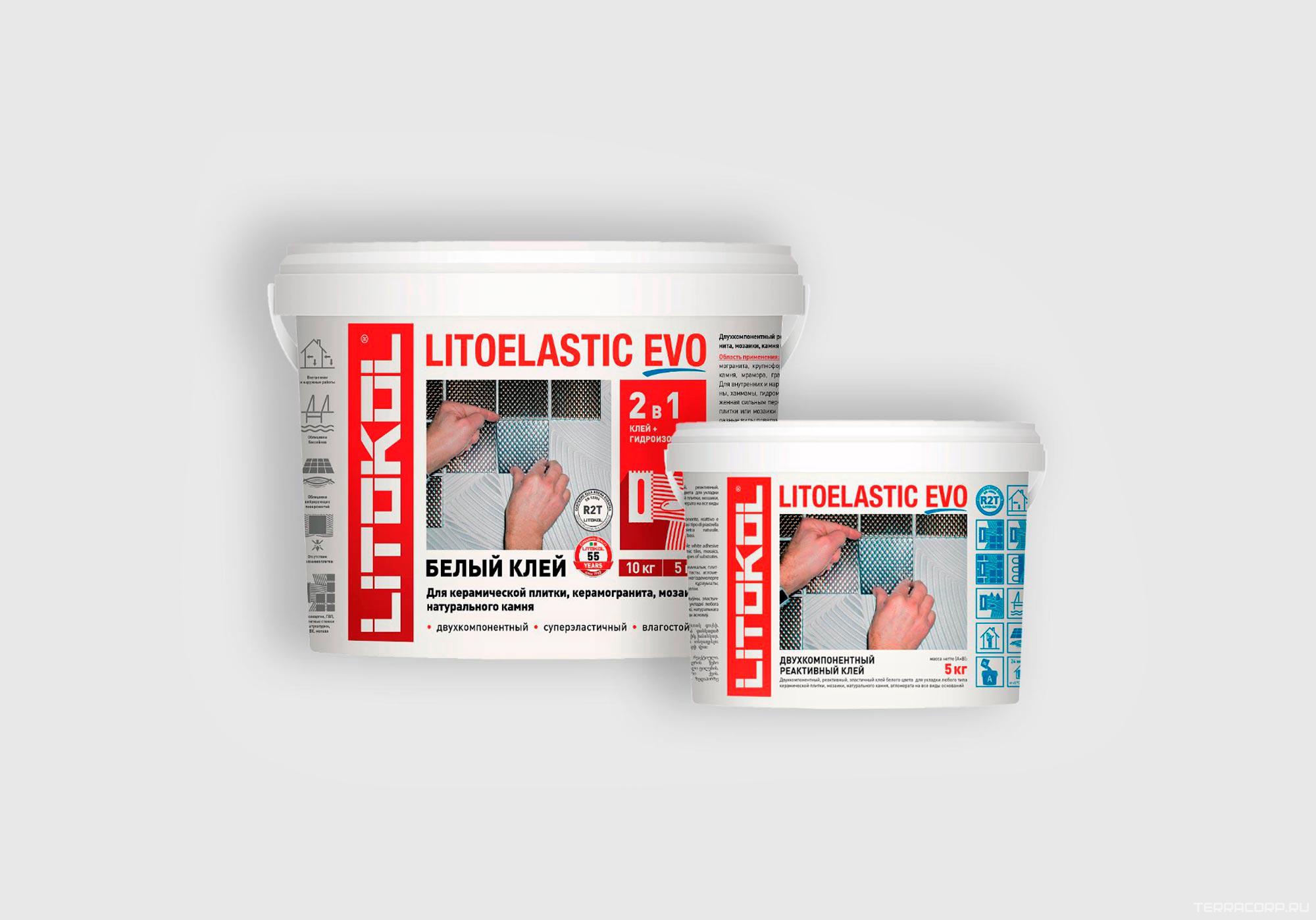 Двухкомп. полиуретановый клей ( комп. А+В) LITOELASTIC EVO 5 кг. Litokol LitoElastic EVO 82788, фото 1