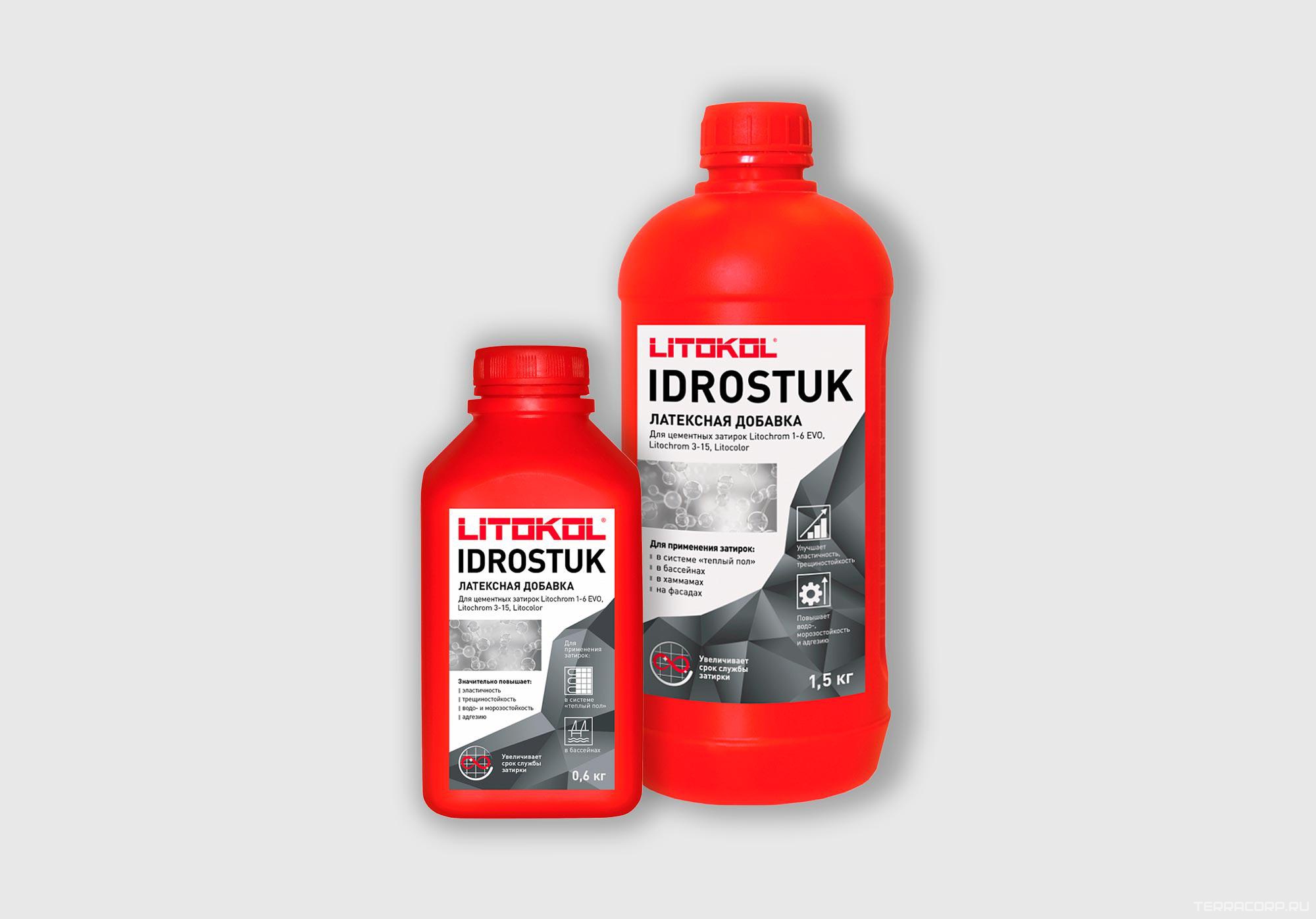 IDROSTUK - м 1,5 кг Латексная добавка для затирок; Litokol IdroStuk n070728, фото 1