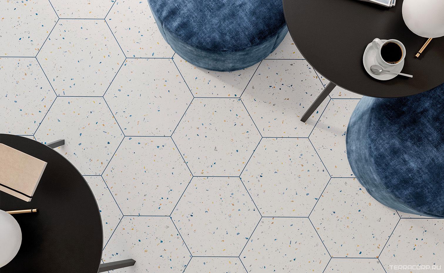 Керамогранит DNA Terrazzo Graphite Colours 32x36.8 Комбинированный, фото 1