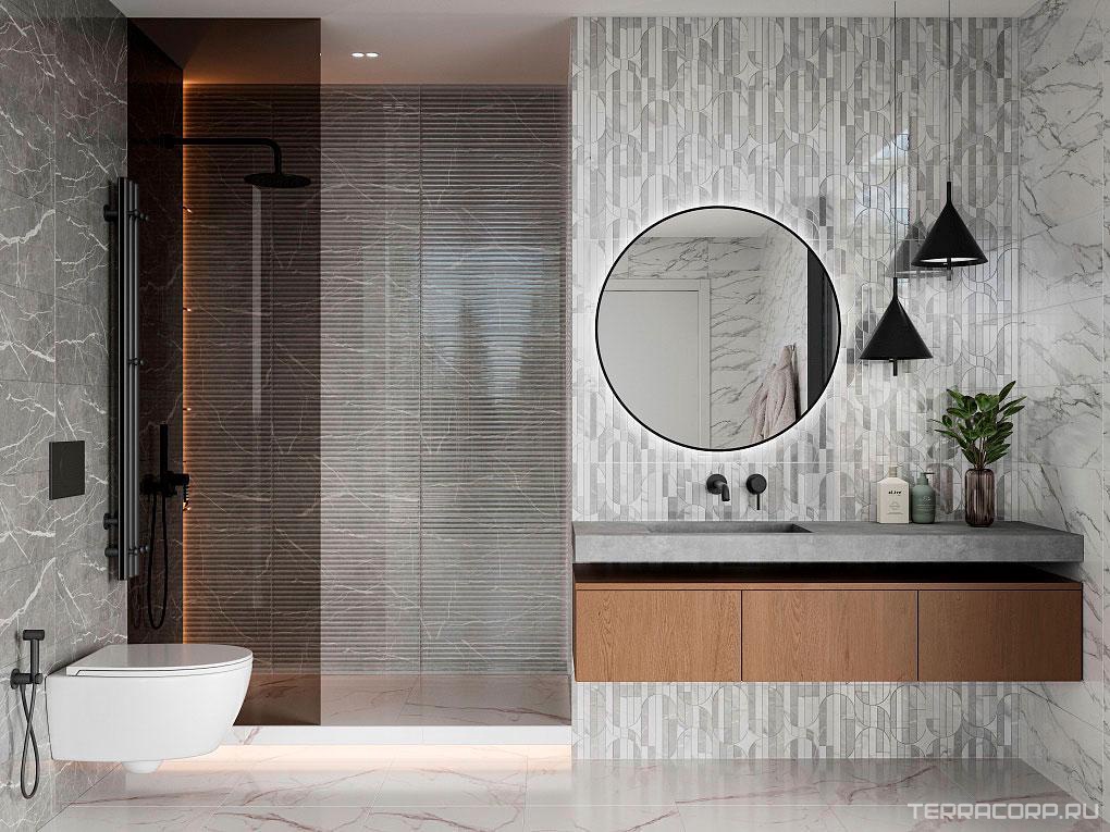 Керамическая плитка Gracia ceramica Modello grey wall 04 25х60 Серый, фото 1