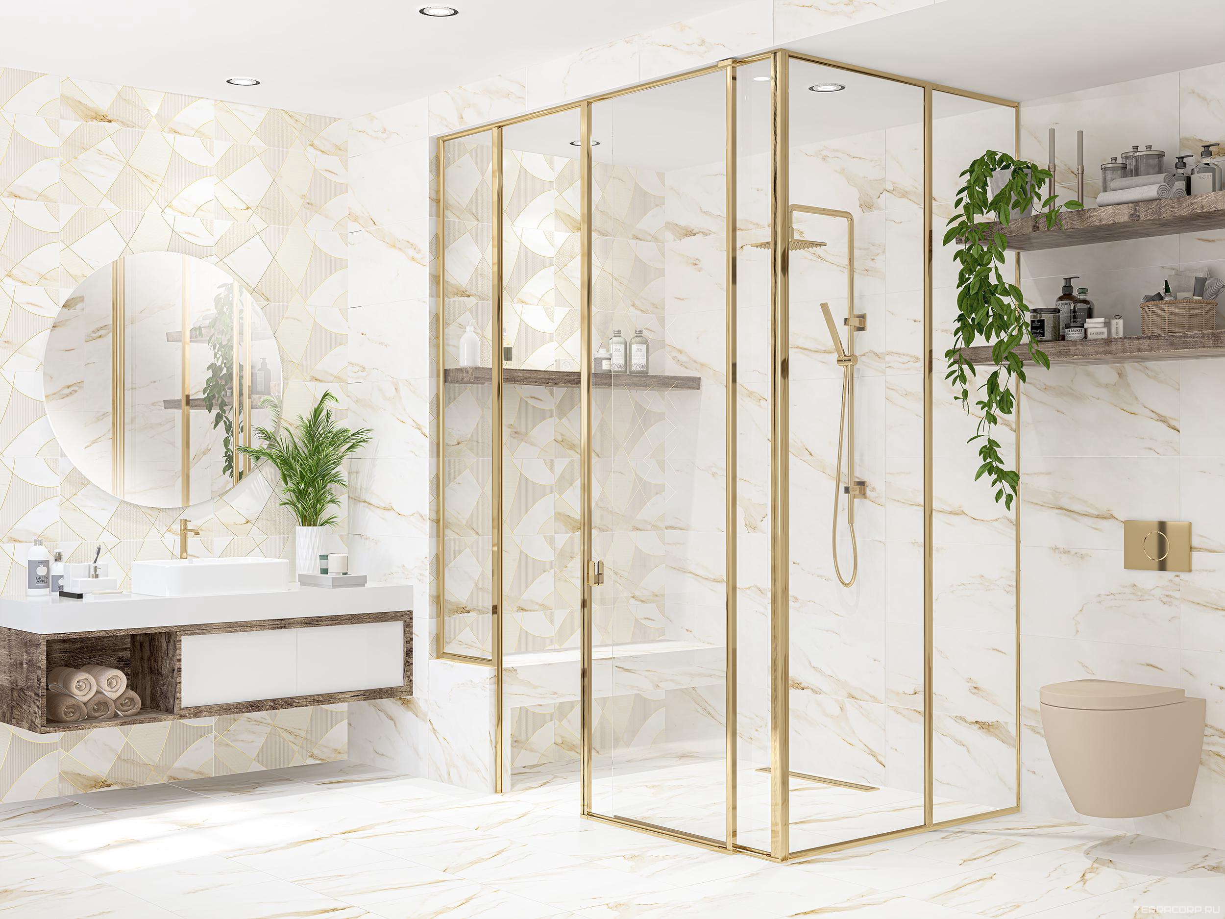 Керамическая плитка Azori Calacatta Royal 42x42 Белый, фото 2