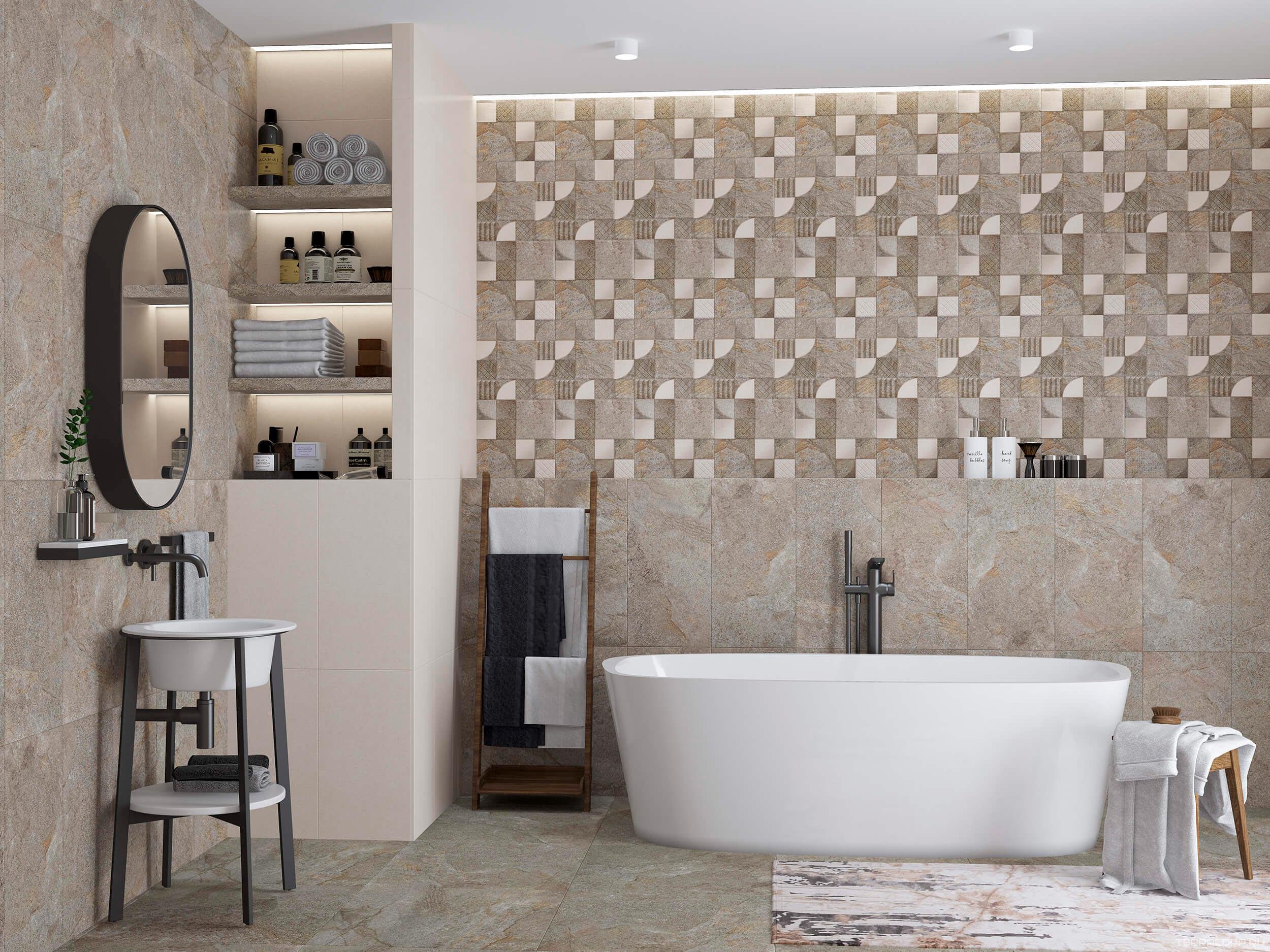 Керамическая плитка Azori STONE GEOMETRIA 31.5x63 Бежевый, фото 2