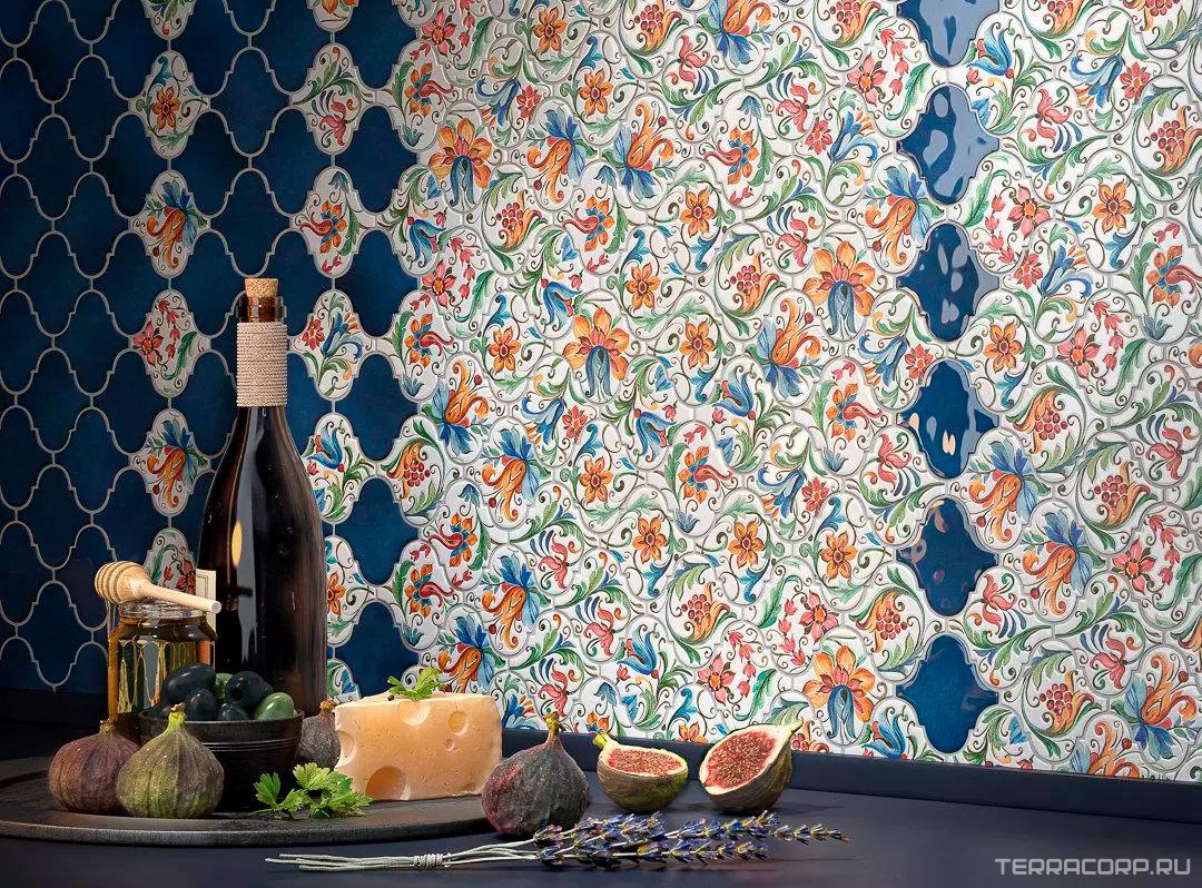 Керамическая плитка Kerama Marazzi Арабески Тоскана Декор 9 глянцевый 6.5x6.5 Комбинированный, фото 4