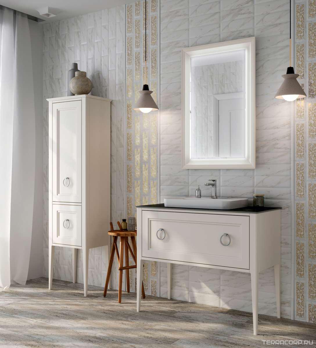 Керамическая плитка Kerama Marazzi Дорато Декор 8,5x28,5 Белый, фото 5