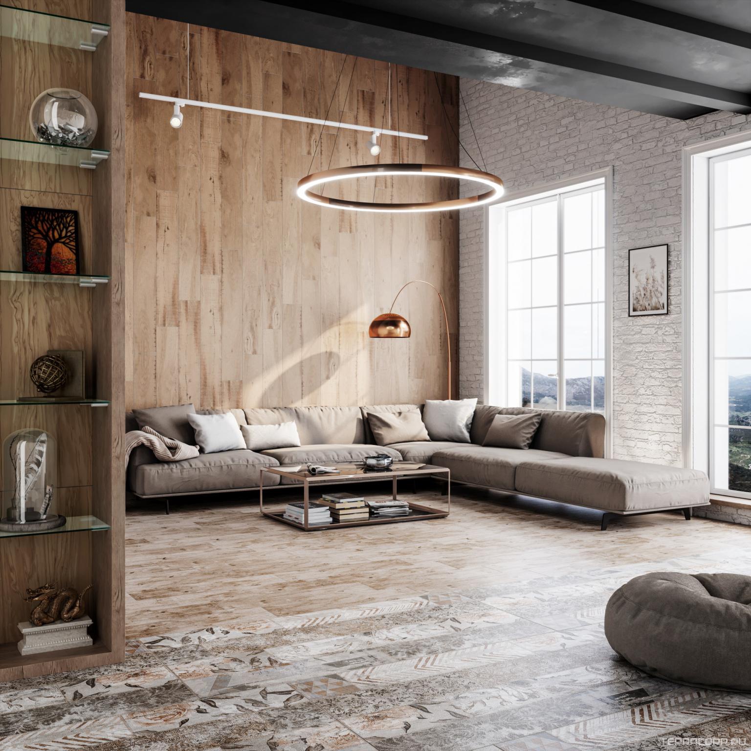 Керамогранит Kerama Marazzi Антик Вуд серый обрезной 20x80 Серый, фото 1