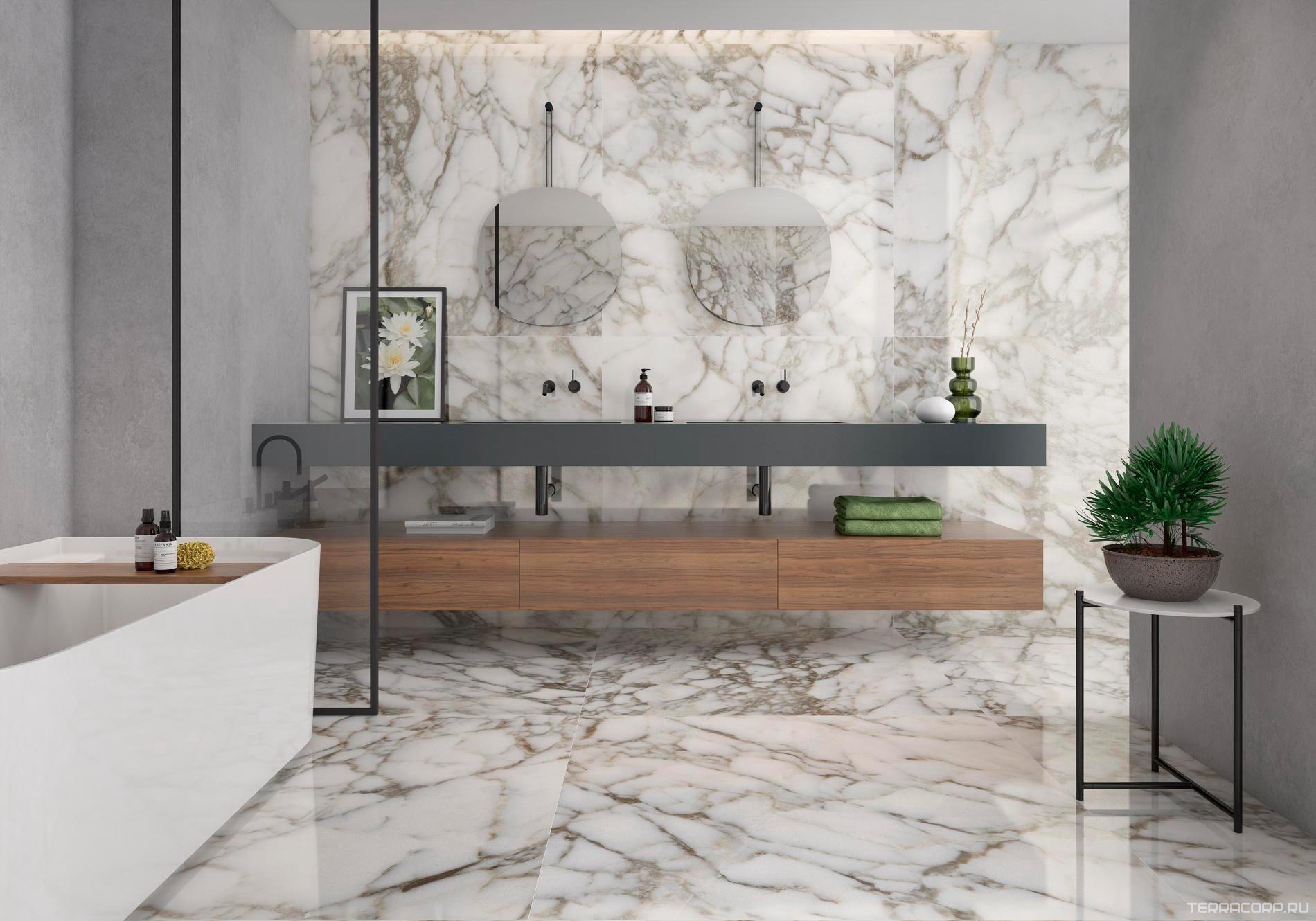 Керамогранит Pamesa Arabescato Rain Pearl Luxglass 60x120 XX Белый, фото 2