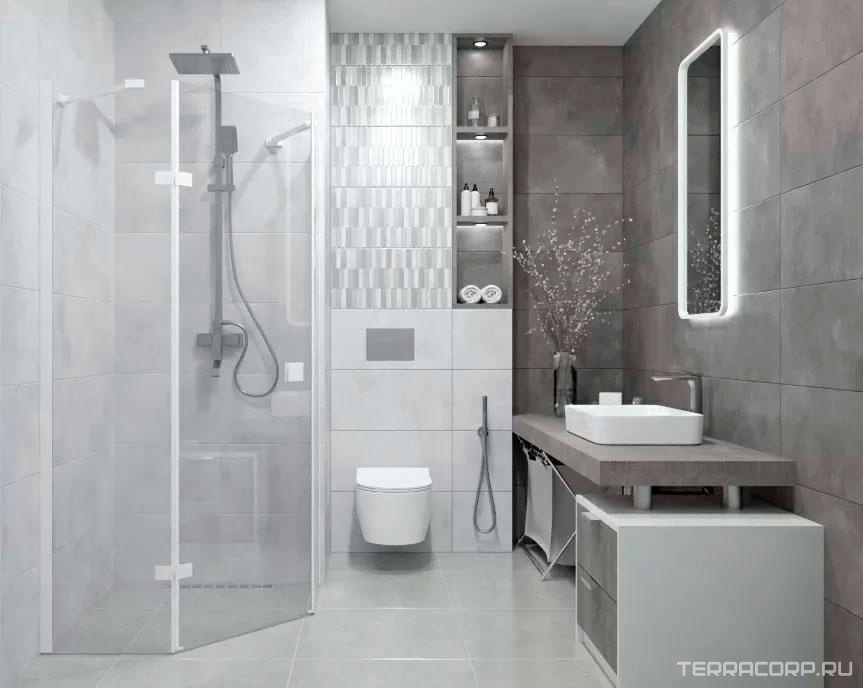 Керамическая плитка Azori Sorel grey 31.5x63 Серый, фото 2