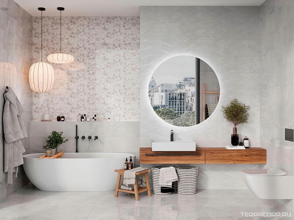 Керамическая плитка Gracia ceramica Moonrise white wall 03 25х60 Белый, фото 1
