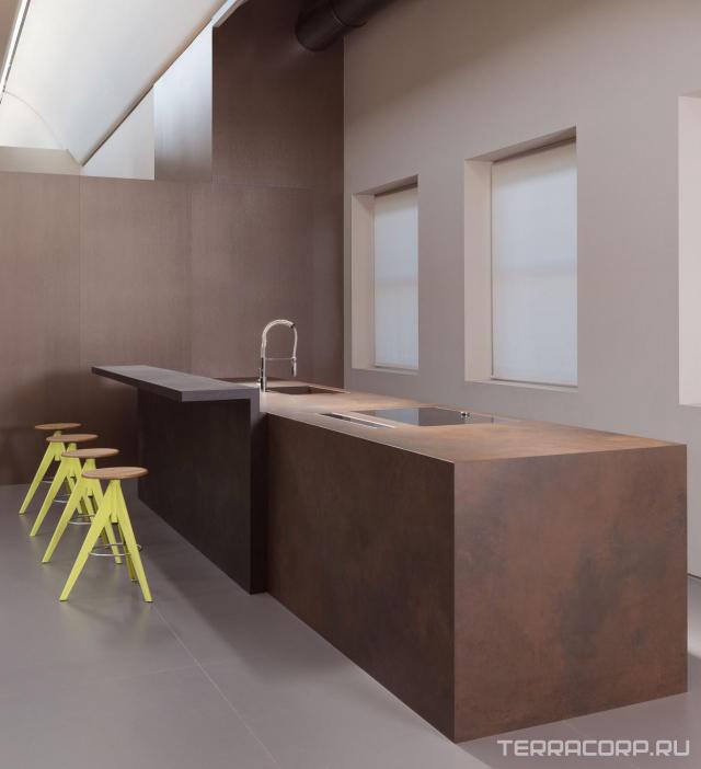 Керамогранит Laminam Rus Ossido Bruno 5.6 mm 100x300 Коричневый, фото 1