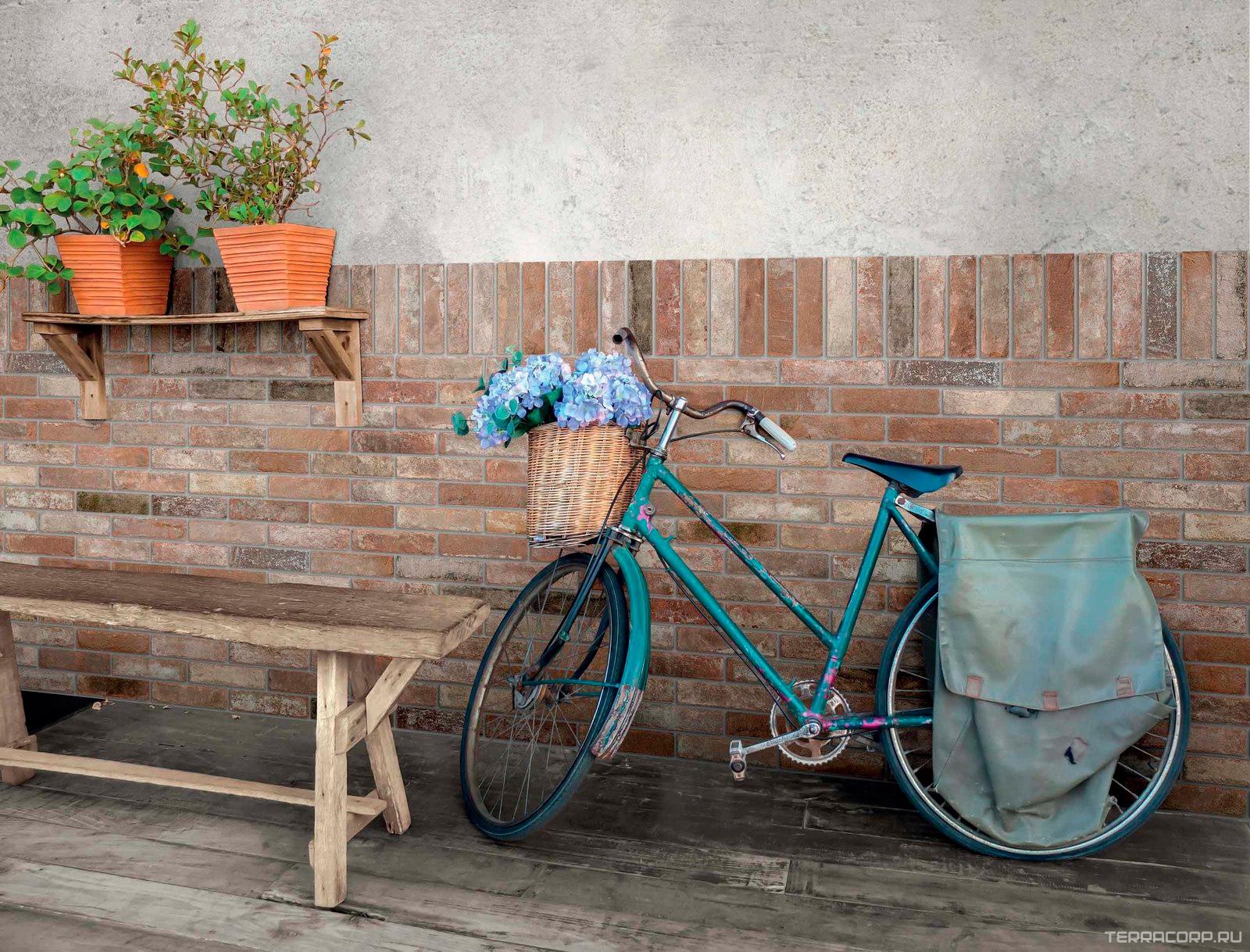 Керамогранит Dado Ceramica Brickone Rosso Berlino7,4x31 Коричневый, фото 2