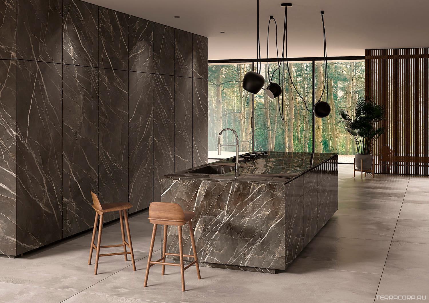 Керамогранит Laminam Daimond Diamond Calacata Black Bocc. 120x300 5,6 мм ХХ 120x300 Серый, фото 1