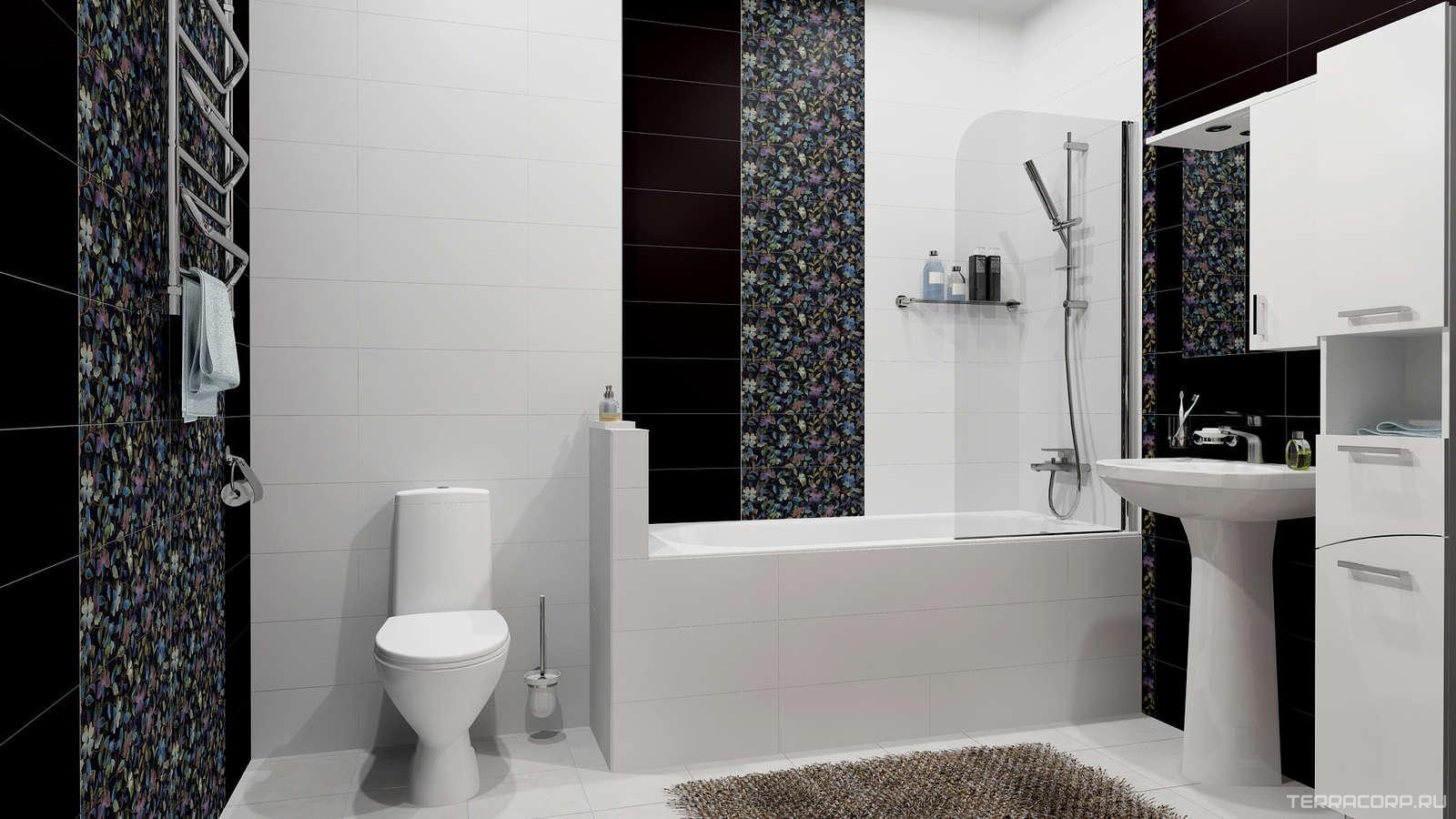 Керамическая плитка Kerama Marazzi Найтсбридж Городские цветы черный (Лацио черный матовый) l20x50 Черный, фото 4
