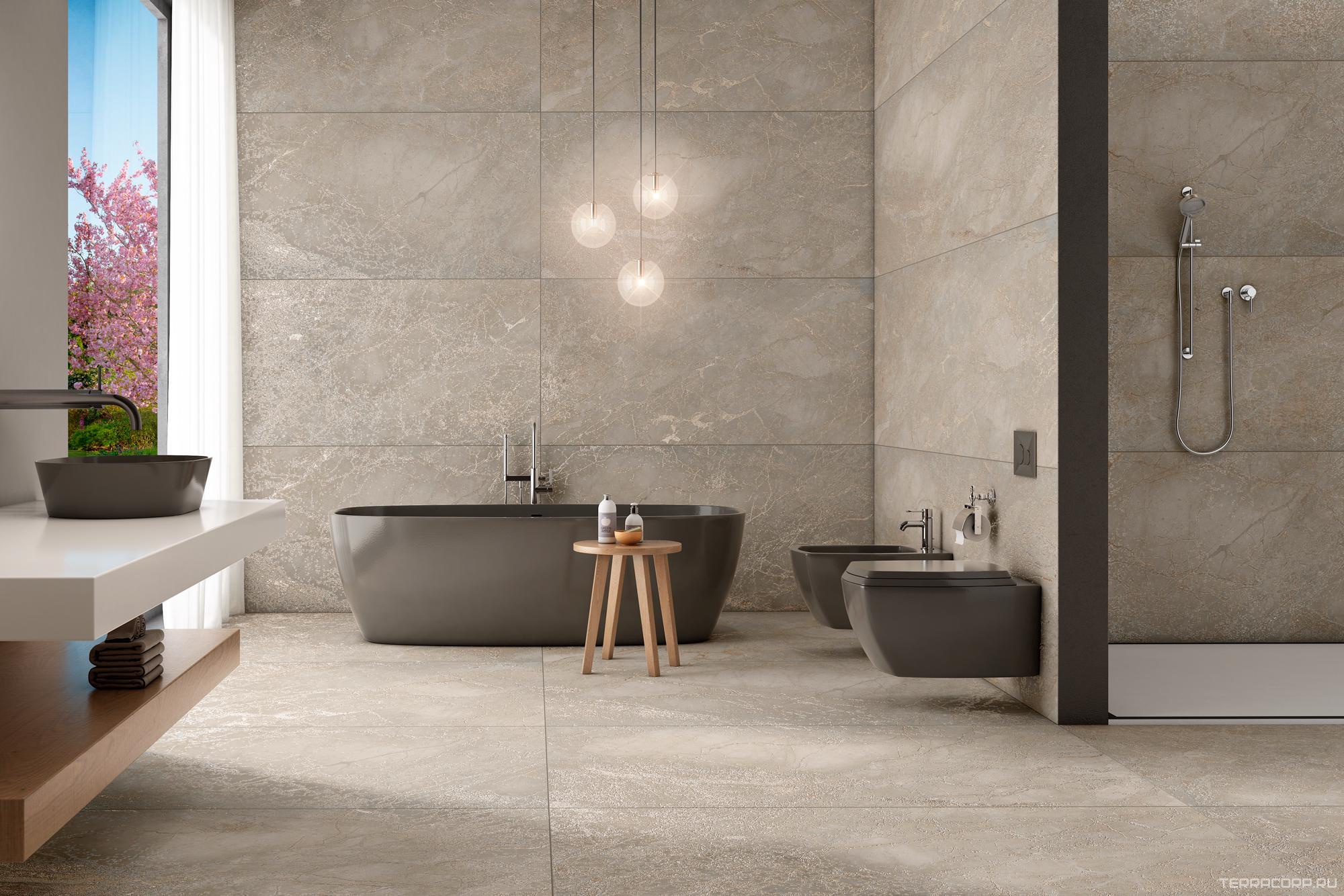 Керамический гранит (керамогранит) Alpas Euro Premium Marble XL Rock Quill Grey Carving 80x160 Серый, фото 1