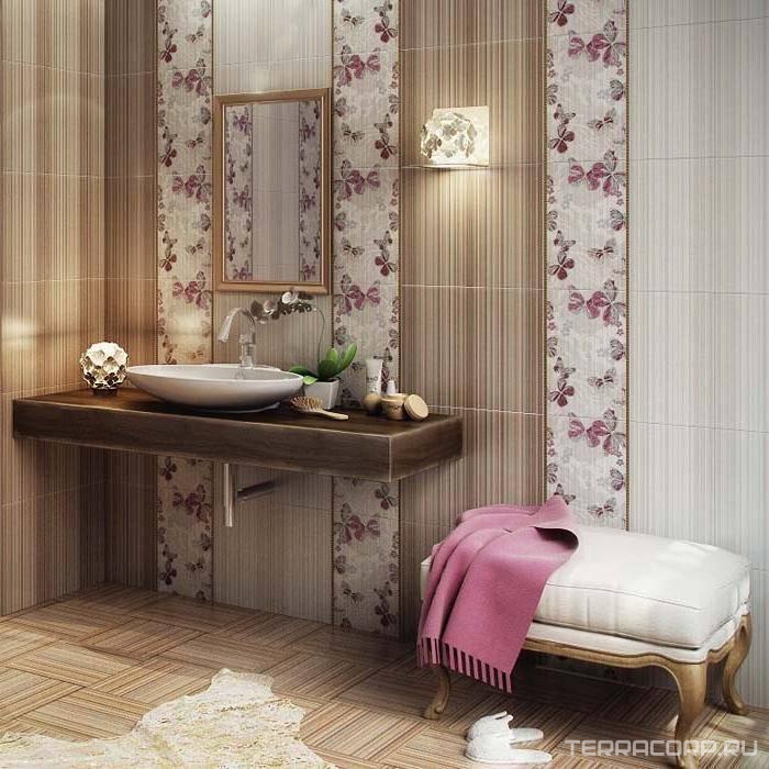 Керамическая плитка М-Квадрат Фридом Декор 1 бежевыйXX l25x40 Бежевый, фото 1