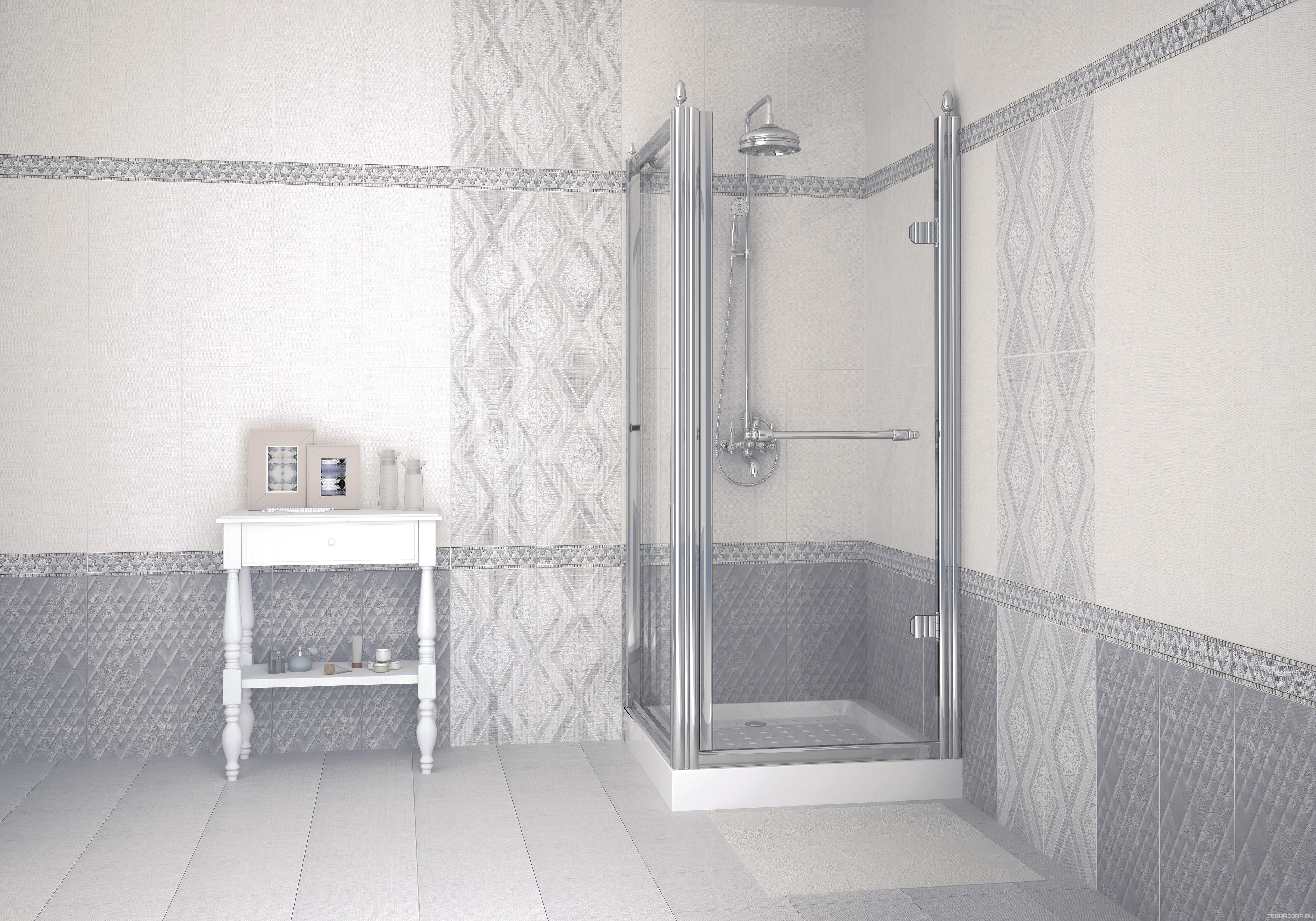 Керамическая плитка Azori Illusio Бордюр Grey ''Geometry'' 31.5x6.2 Серый, фото 2