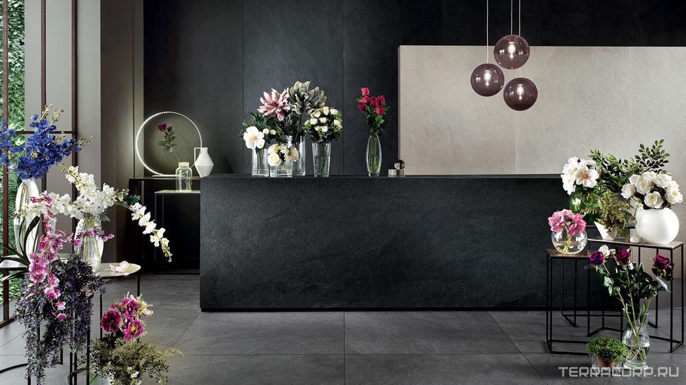 Керамогранит Lea Ceramiche Waterfall Slimtech Silver Flow Nat 5plus 100x300 Серый, фото 6