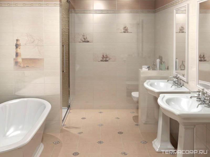 Керамическая плитка Kerama Marazzi Кампанелла Корабль 2 20х50 Комбинированный, фото 2