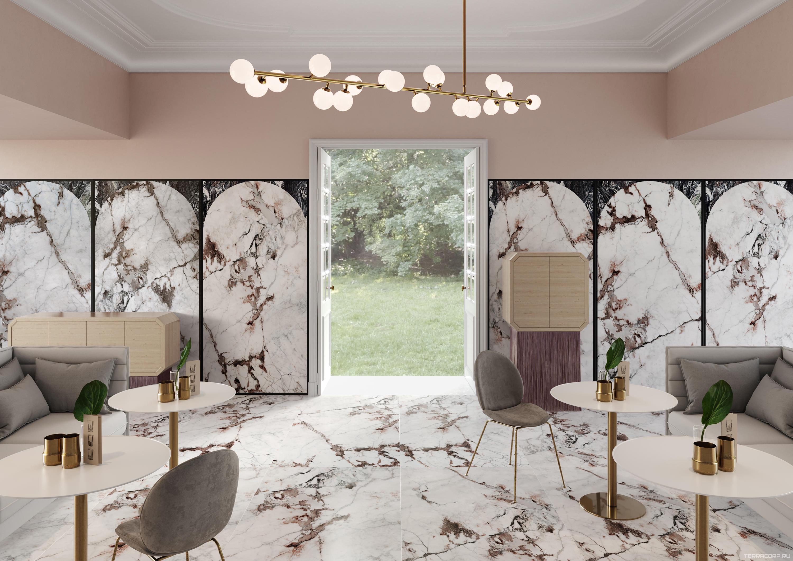 Керамогранит Cedit Magnum Policroma Policroma Arco Breccia Mattone Opaco Matt 120x240 Белый, фото 1